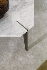 Linley Metal Leg Luxury Coffee Table, close-up detail