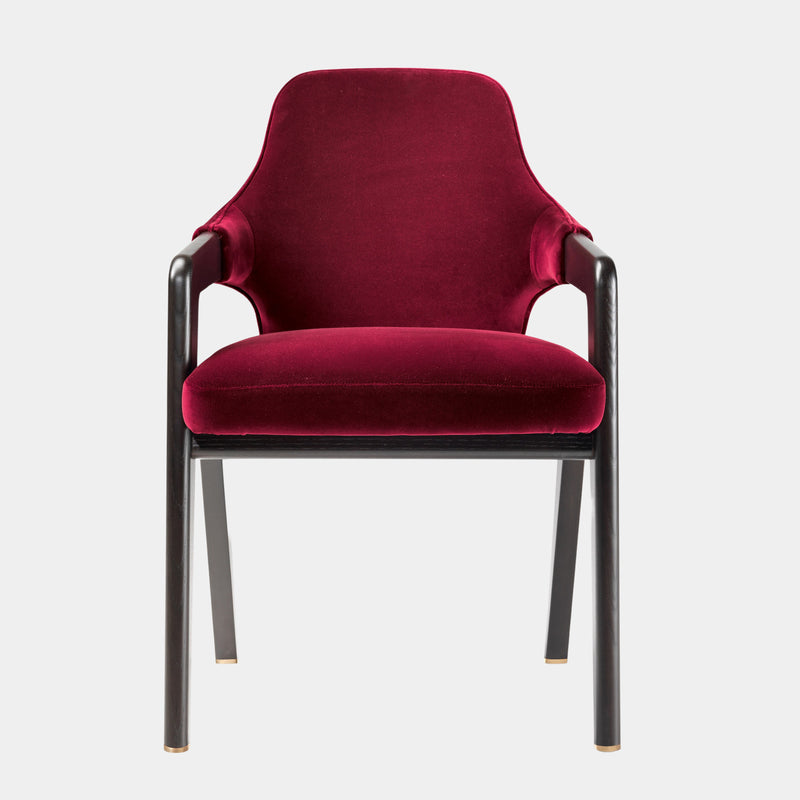 Livraria Rich Red Velvet Dining Chair