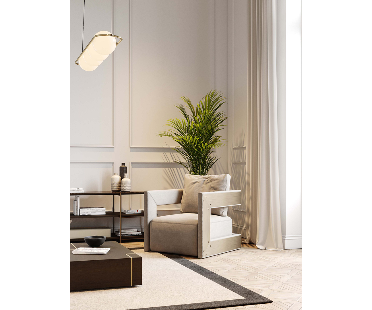 Kaito Armchair: Modern Luxury Meets Japandi Minimalism | Touched Interiors