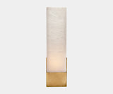 Kelly Wearstler Covet Tall Box Bath Sconce with Alabaster and Bronze - Luxury Bathroom Lighting