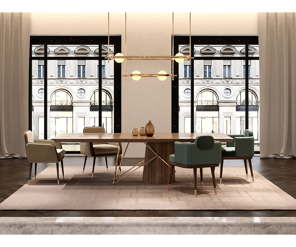 The Private Label Noah Dining Table: Elegant & Modern with Polished Br ...