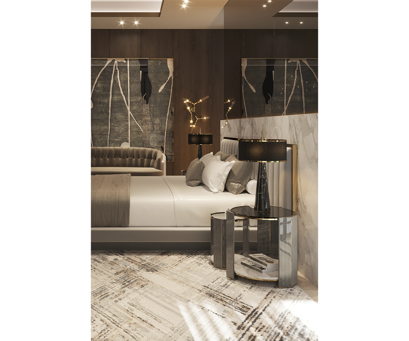 Minimalist Table Lamp - Spire with Nickel Finish