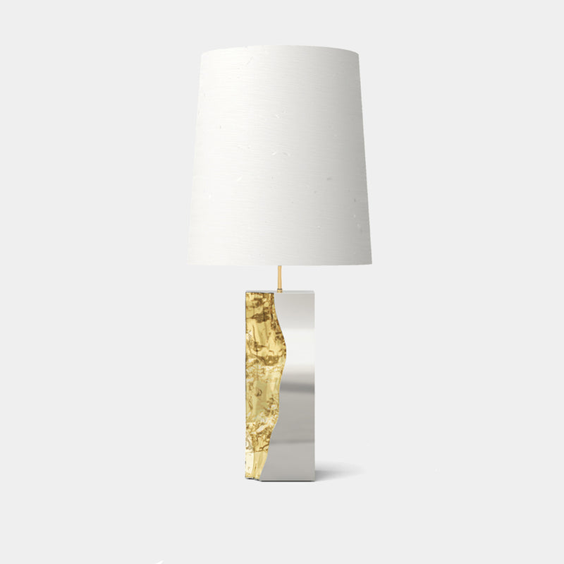 Molten Modern Luxury Table Lamp Handcrafted Gold Brass Touched
