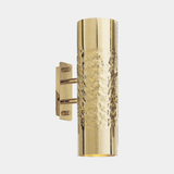 Castro Lighting Madison Wall Light in hammered gold-plated brass, available from Touched Interiors UK
