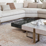 Margon Solid Marble Luxury Coffee Table, close-up detail