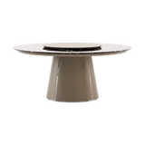 Laskasas Marilyn Marble Dining Table — 180cm Marble Top — Beige Grey