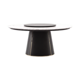 Laskasas Marilyn Marble Dining Table — 180cm Marble Top — Black