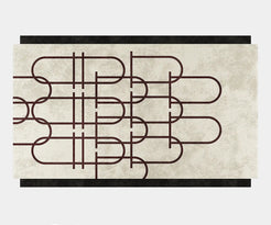 Marnois Glam Rug showcasing an abstract pattern in neutral colours, crafted from luxurious Lyocell material for modern interior design.