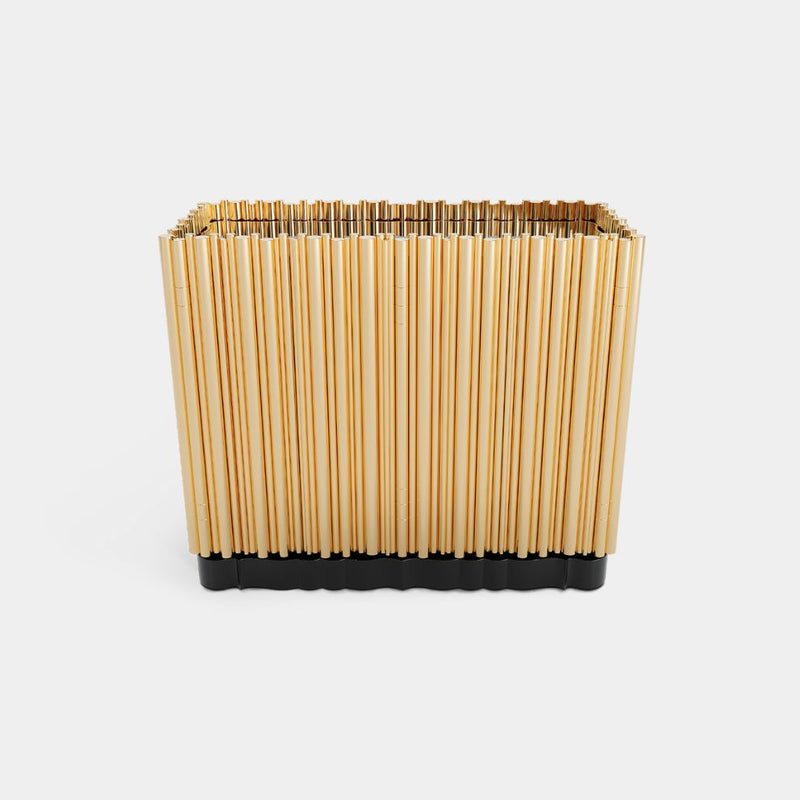 Symphony Sideboard Detail - Gold Brass Tubes: Handcrafted artistry for a unique design.
