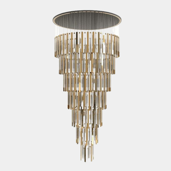 Mastery Layered Gold-Plated Suspension Light