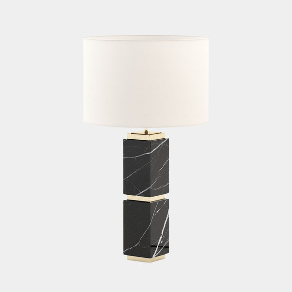 Matteo Nero Marquina Polished Marble Table Lamp