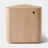 Meridiani Omar Bedside Table with Door in light stained oak