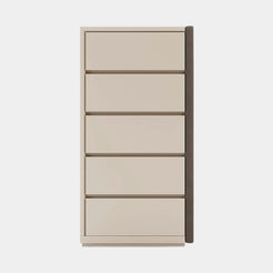 Miley Lacquered Tallboy with Upholstered Side