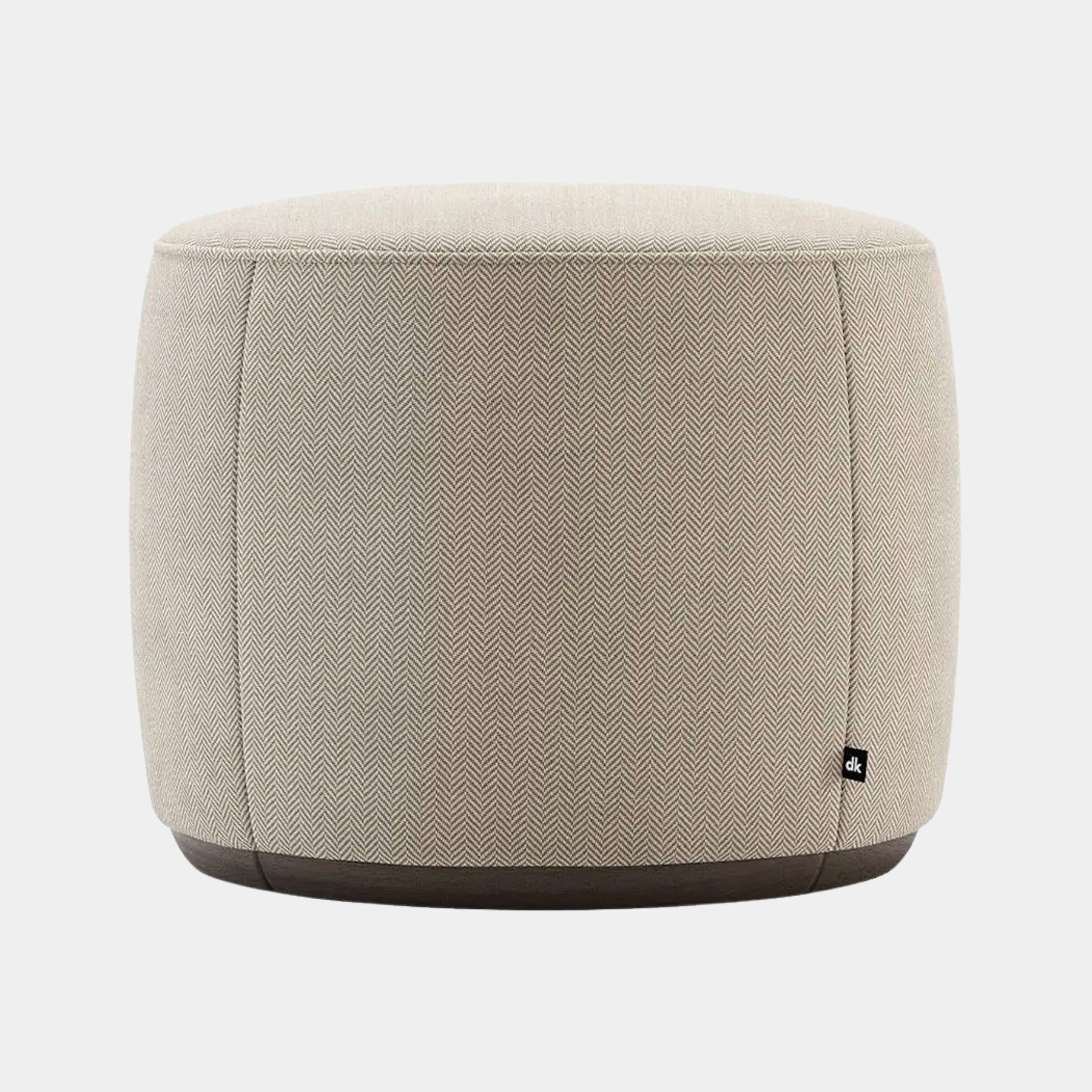 Millie Patterned Pouf with Fumé Stained Beech Base | Touched Interiors