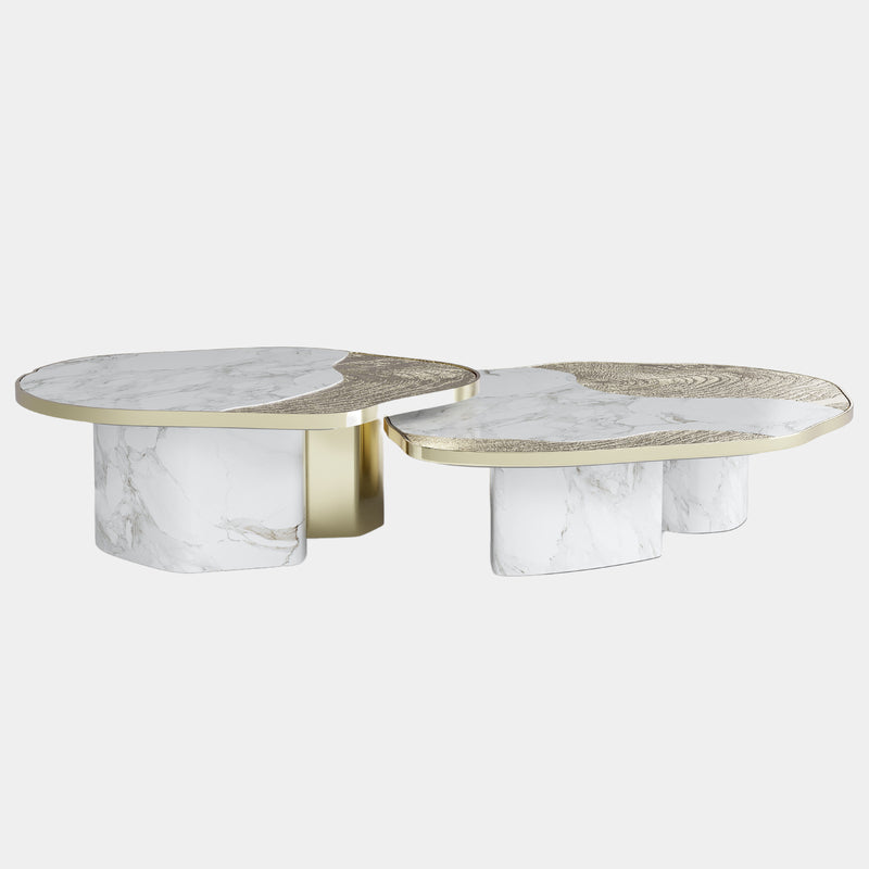 Million Calacatta Marble & Gold Centre Table