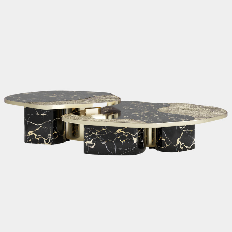 Million Portoro Marble & Gold Centre Table