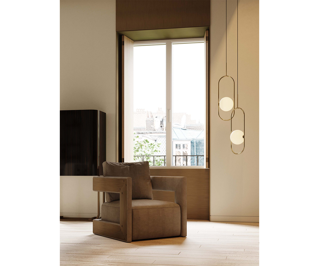 Kaito Armchair: Modern Luxury Meets Japandi Minimalism | Touched Interiors