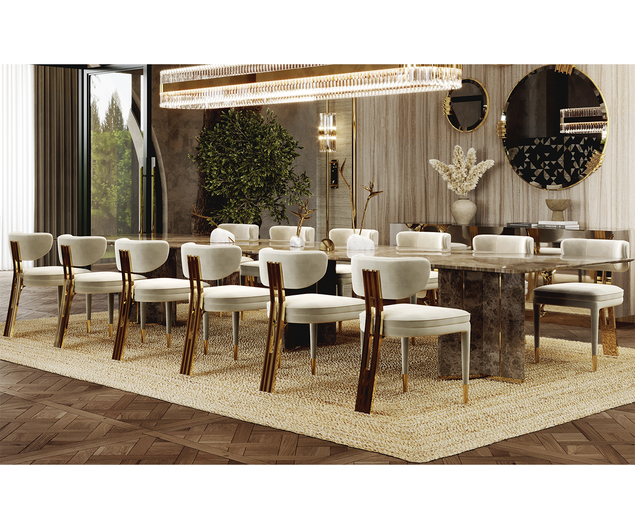 Aureum Dining Chair: Art Deco Luxury Redefined. | Touched Interiors