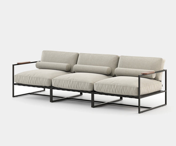 Premium Badi Outdoor Sofa in Sand - Designer Outdoor Seating