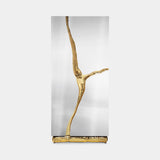 Boca do Lobo Lapiaz Cabinet in polished stainless steel with a sculpted gold vein, available from Touched Interiors UK