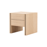 Laskasas Mucala Bedside Table in Natural Oak with transparent background