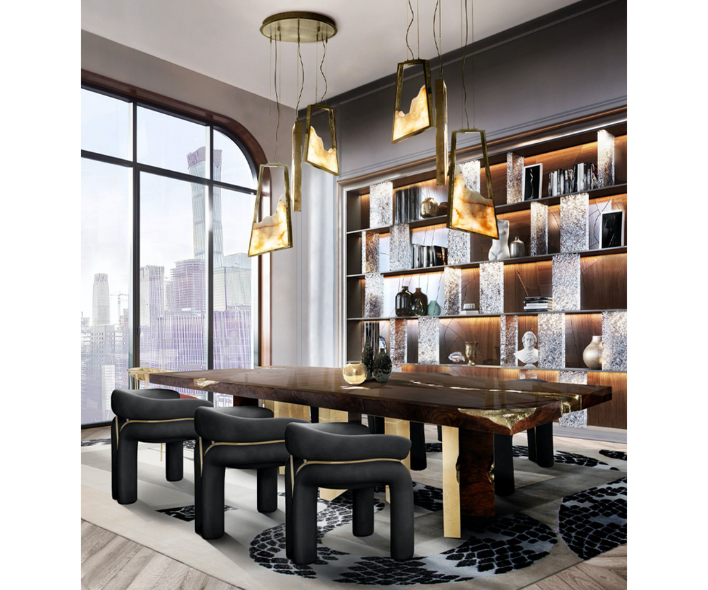 Marlen Modern Velvet Dining Chair: Cream & Polished Brass | Touched ...