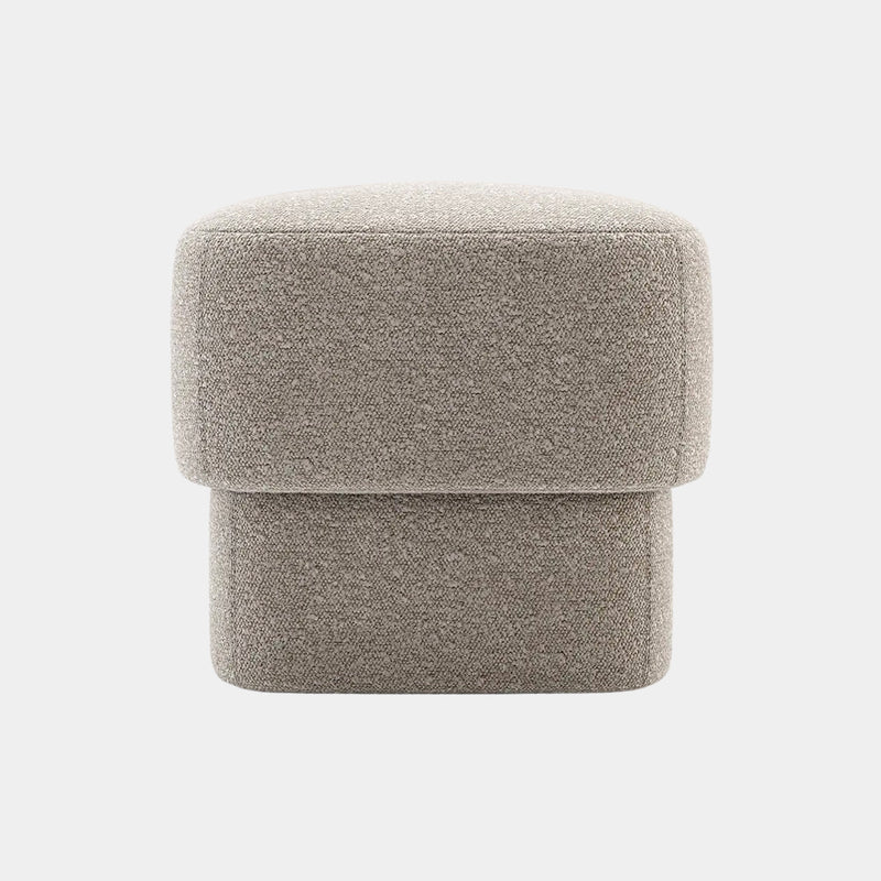 Nata Boucl Upholstered Pouf Touched Interiors