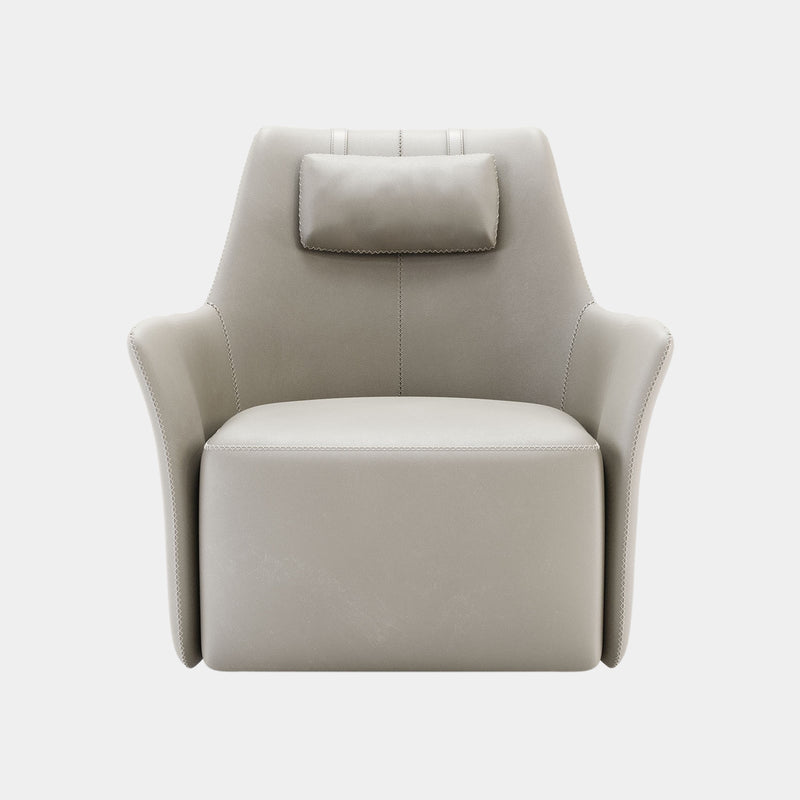 Natural Leather Spencer High Back Luxury Armchair