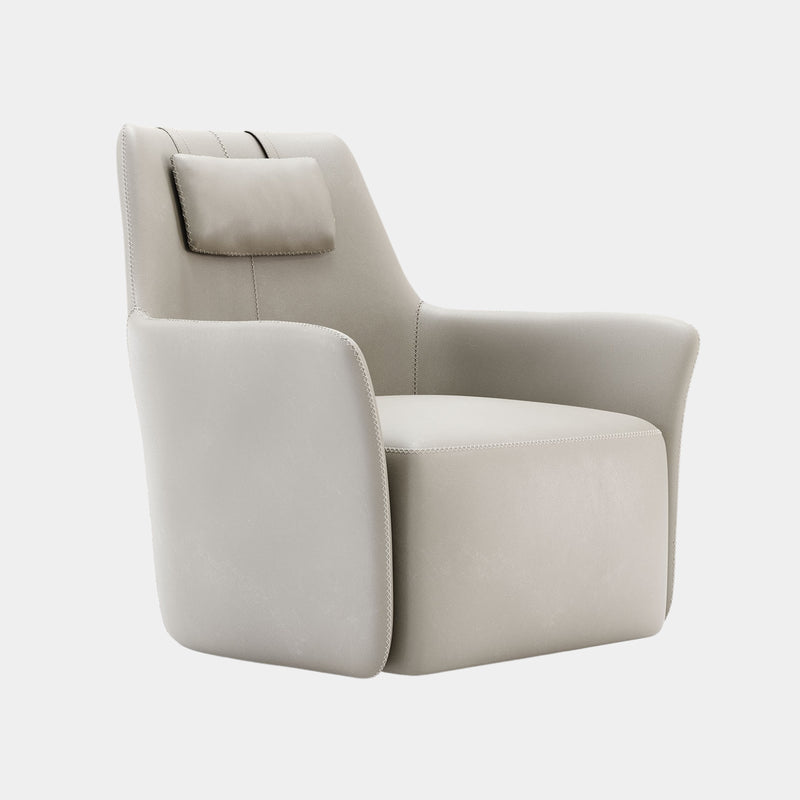 Natural Leather Spencer High Back Luxury Armchair