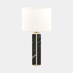 Nero Marquina Polished Marble Table Lamp
