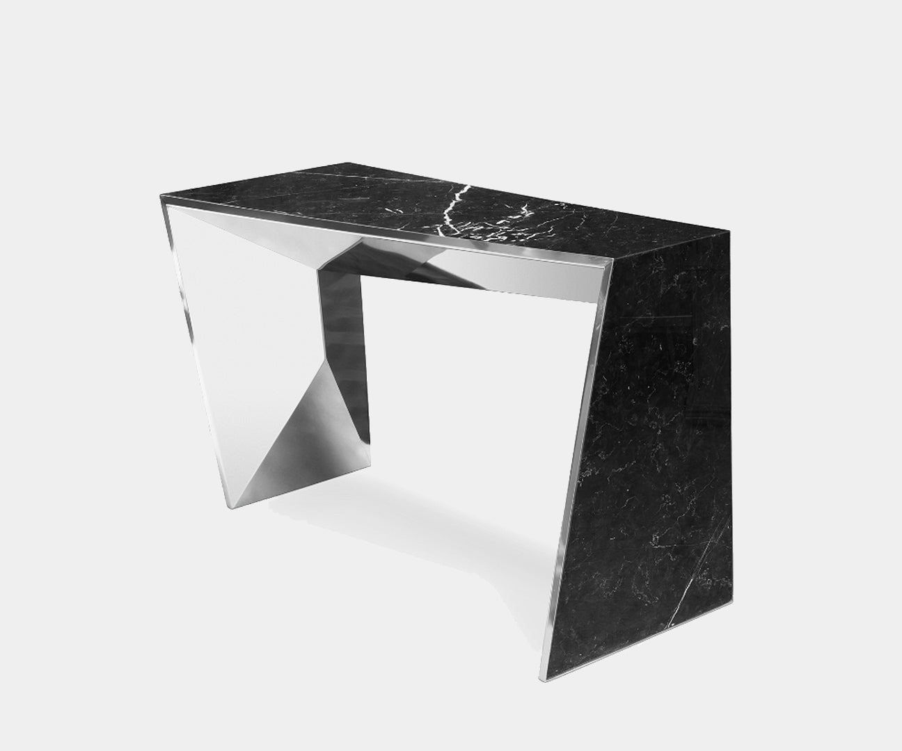 Obsidian Console Table: Modern Minimalism in Black Marble | Touched ...