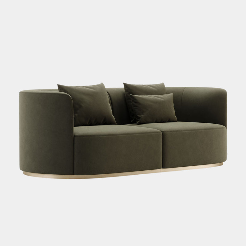 Parliament Green Stitched Luxury Sofa