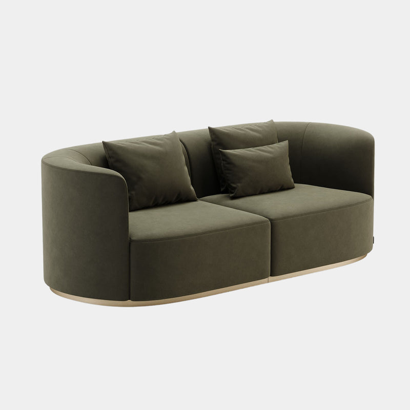 Parliament Green Stitched Luxury Sofa