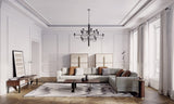 Perla Large Luxury Pouf styled in a luxury interior