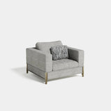 Perla Shell Back Luxury Armchair, alternative angle