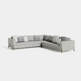 Perla Shell Back Luxury Corner Sofa, alternative angle