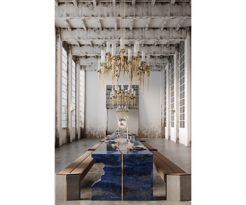 Designer Chandelier | Gold Plated and Crystal