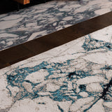 Pista Azul Metallic Luxury Rug, detail