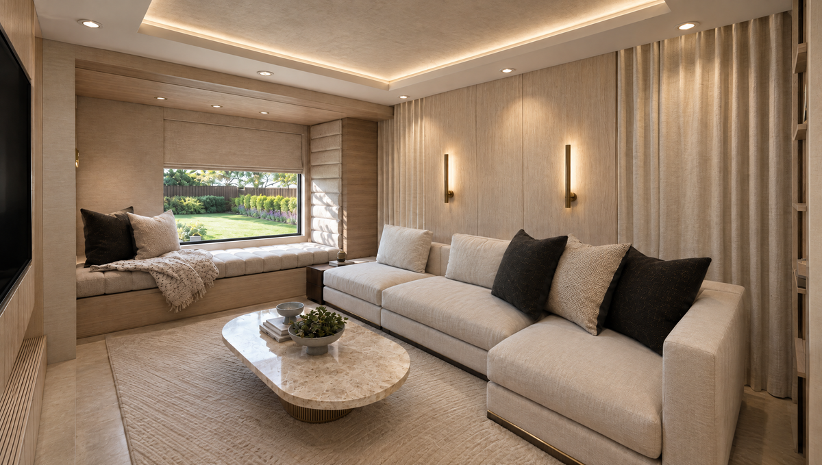Sourced luxury furniture in a Chelmsford lounge designed by Touched Interiors