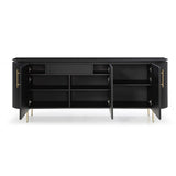 Lantine Buffet - Black Oak & Brass