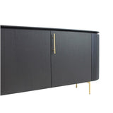 Lantine Buffet - Black Oak & Brass