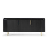 Lantine Buffet - Black Oak & Brass