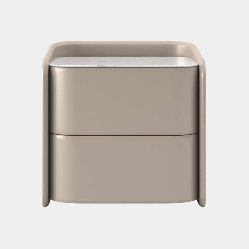 Rebecca Patina Marble Top Luxury Bedside Table – Modern Designer Nightstand