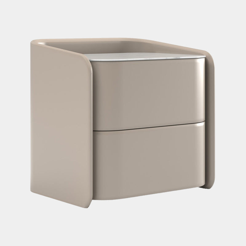 Rebecca Patina Marble Top Luxury Bedside Table – Modern Designer Nightstand