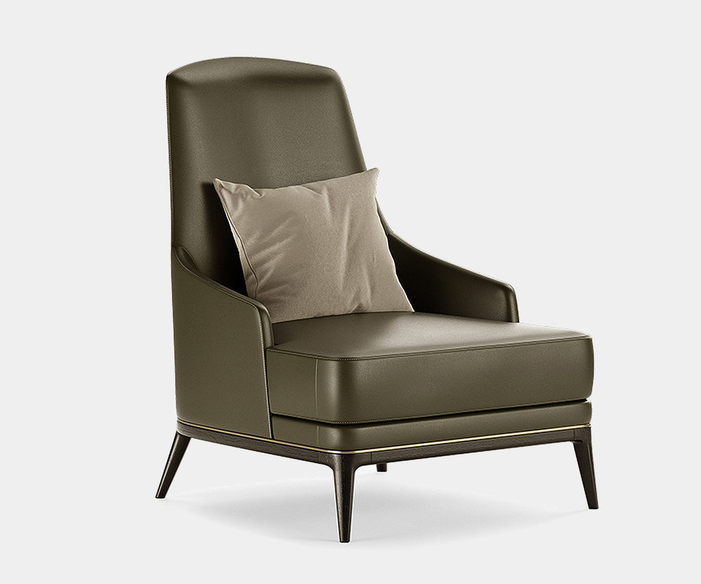 Aster Redd Armchair: Curvy Modern Design with Black Oak Wood | Touched ...