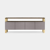 Reticolo Lacquered Luxury Sideboard shown in grey lacquer