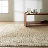 Riverstone Ivory Wool Luxury Rug, available from Touched Interiors UK
