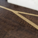 Rocco Metal Base Luxury Dining Table, close-up detail