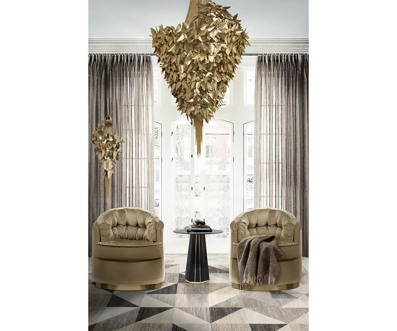 Rococo Hammered Gold & Ambar Swarovski Crystal Chandelier | Touched ...