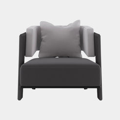 Roma Grey High-End Luxury Outdoor Armchair